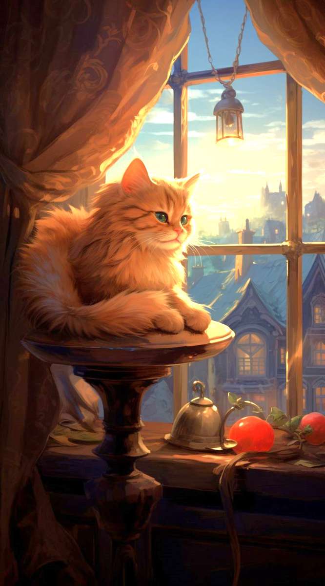 a cat at his window jigsaw puzzle online