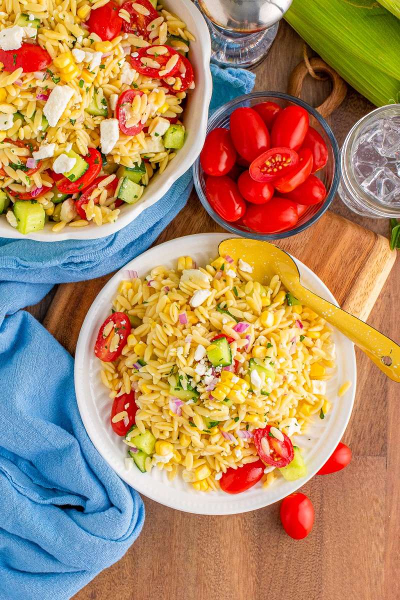 Salade de pâtes à l'orzo puzzle en ligne