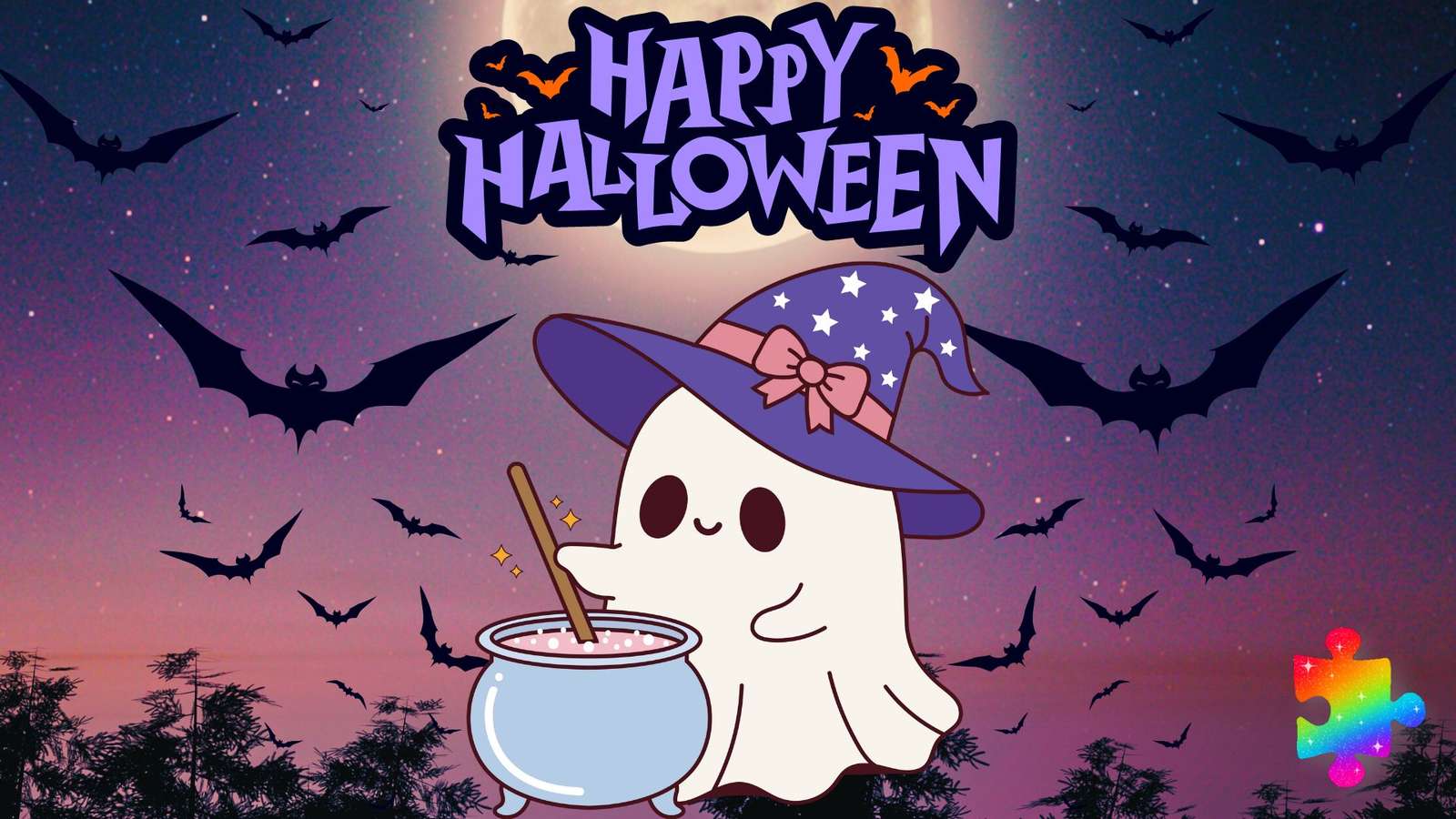 Gelukkig Halloween-spook! online puzzel