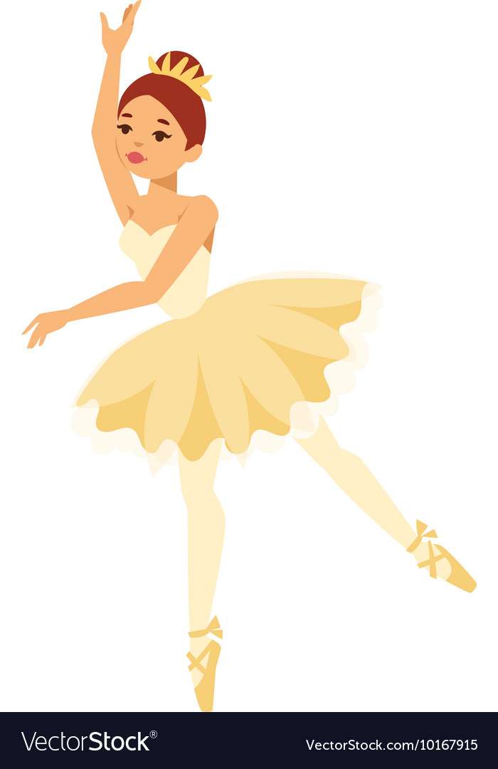 Ballerine danseuse fille Image vectorielle libre de droits puzzle en ligne