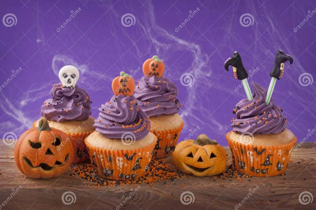 Gruselige Halloween-Cupcakes Online-Puzzle