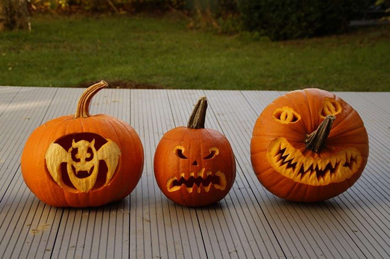 Calabazas divertidas para halloween rompecabezas en línea