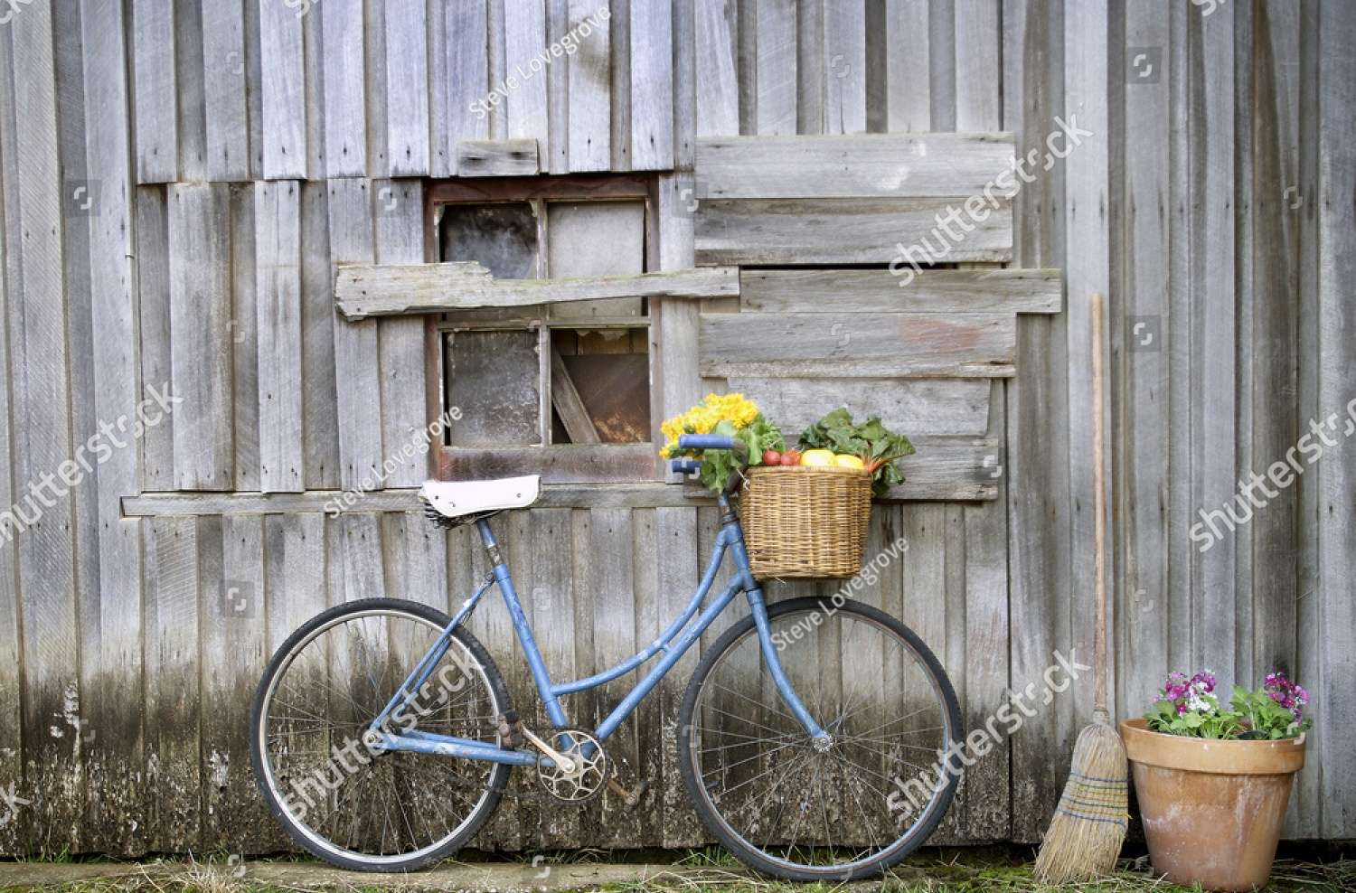 ブルーカントリーの古い自転車 オンラインパズル