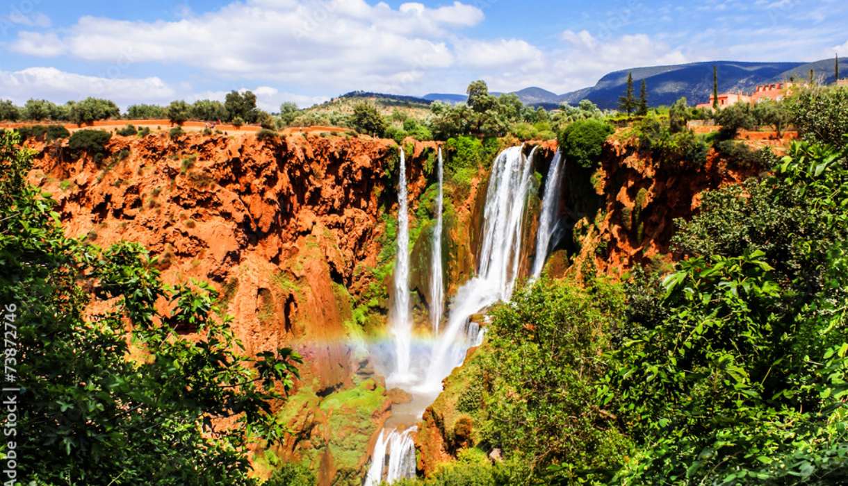 Cachoeira Shallalat Uzud Marrocos quebra-cabeças online