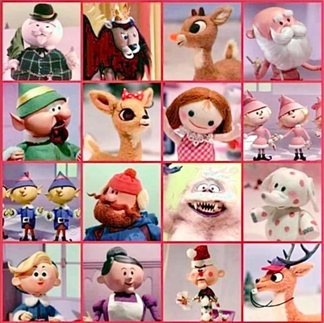 Christmas Characters from TV long ago. online puzzle