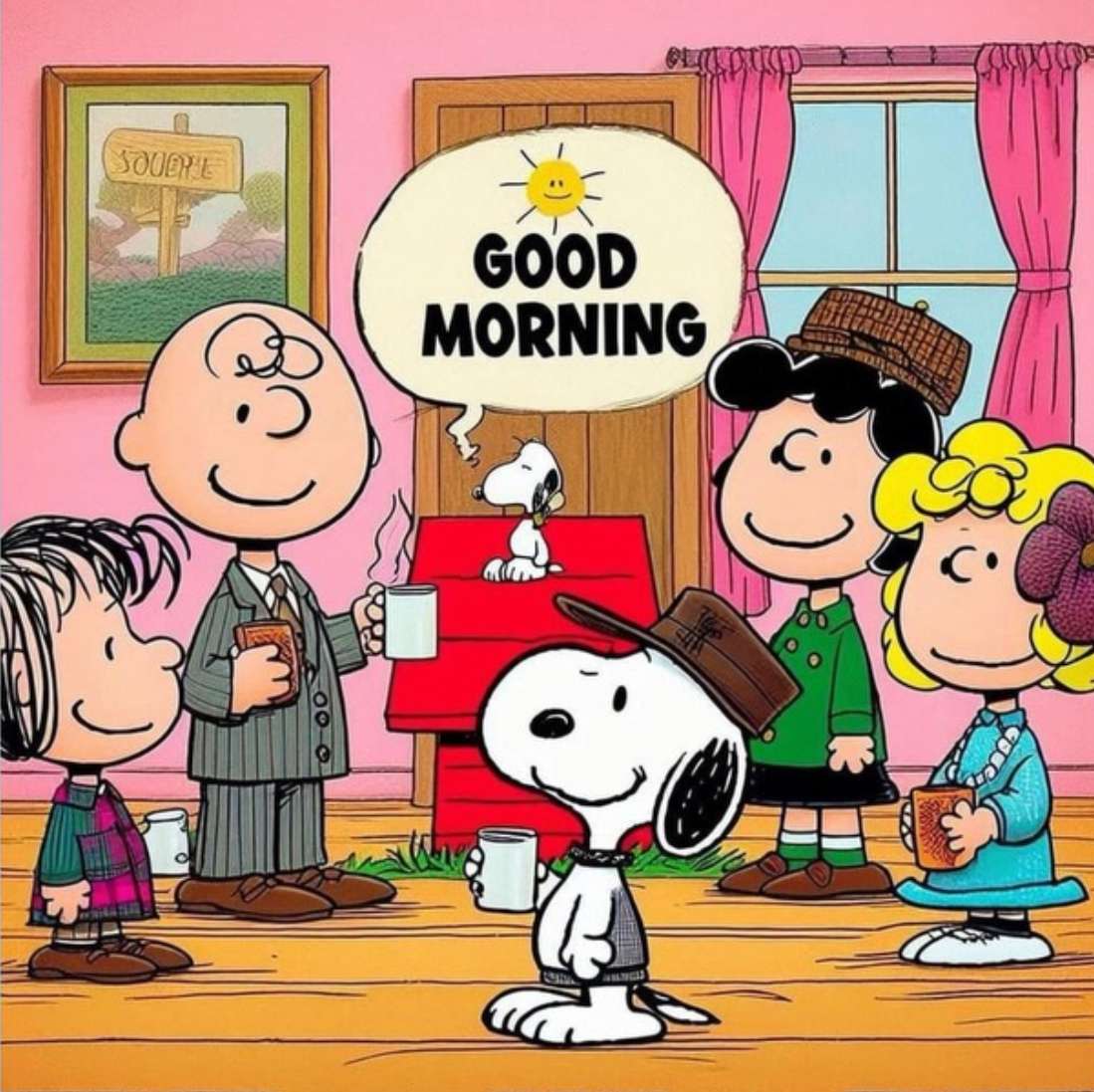 Charlie Greats the Gang: “Good Morning Y’all! online puzzle