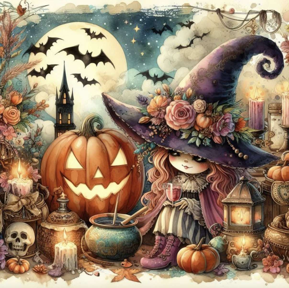 A kis halloween-i boszorkány online puzzle