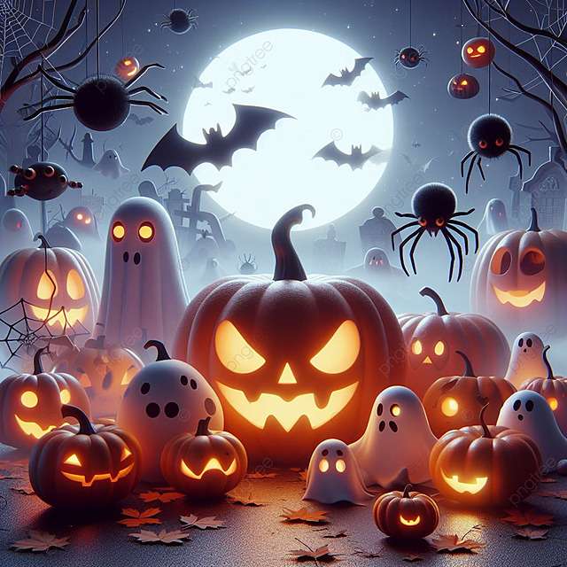 Halloween theme background jigsaw puzzle online