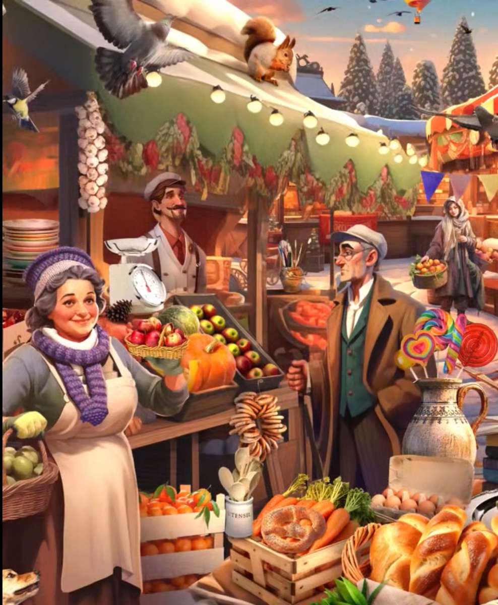 An Old Italian Outdoor Market jigsaw puzzle online