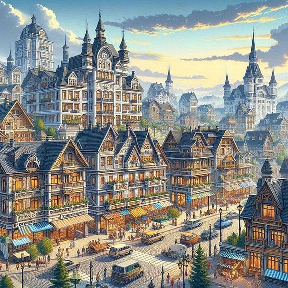 City in the morning online puzzle