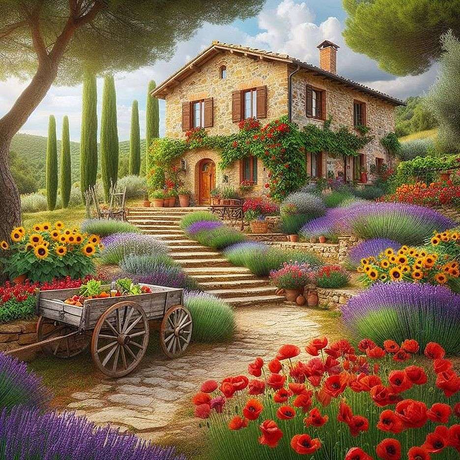 Villa en Toscane puzzle en ligne