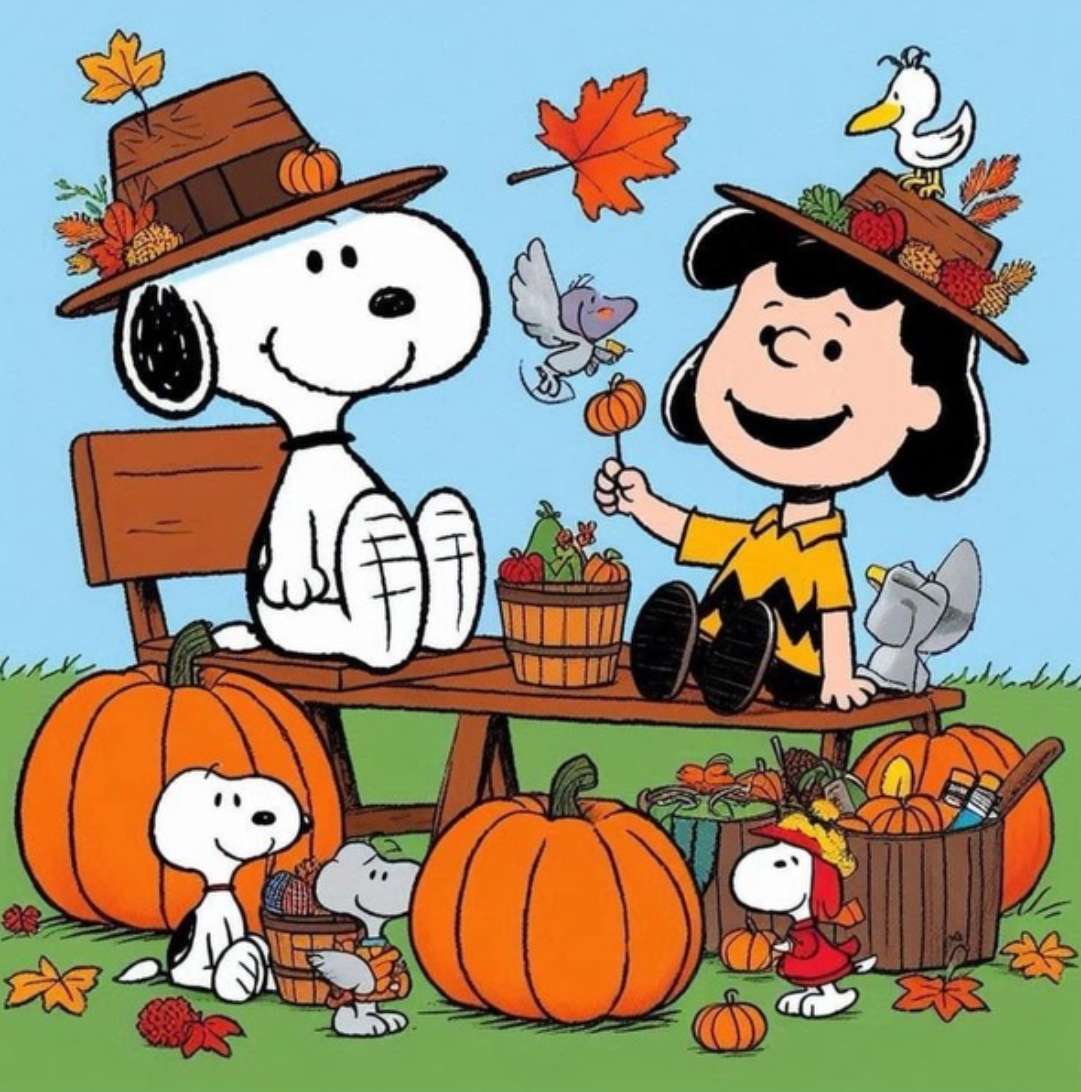 Snoopy and Lucy Welcome Autumn jigsaw puzzle online