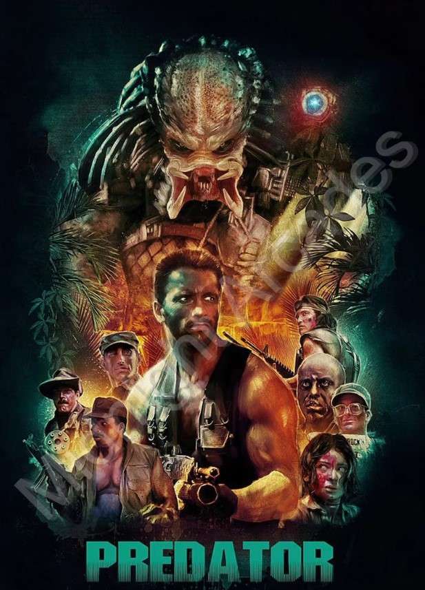 Predator ταινία του 1987 Schwarzenegger online παζλ