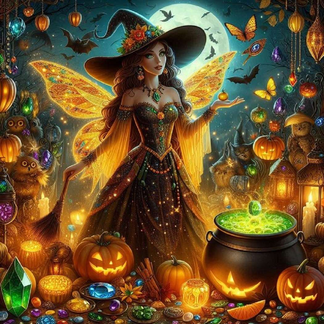 O zână de Halloween jigsaw puzzle online