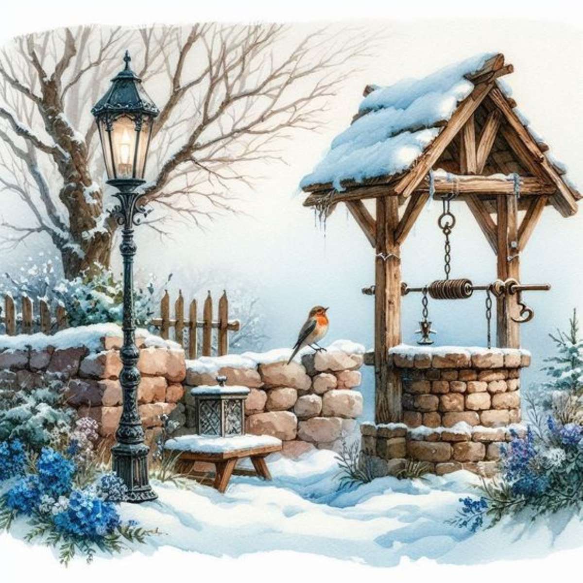 snowy well jigsaw puzzle online