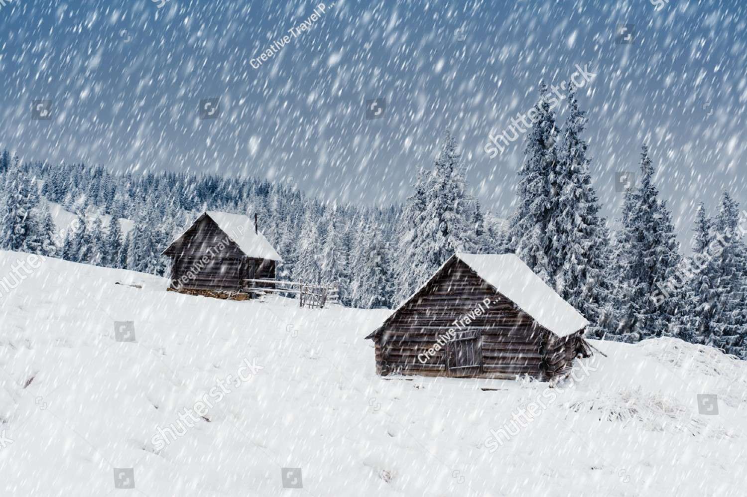 La neige dans les montagnes puzzle en ligne