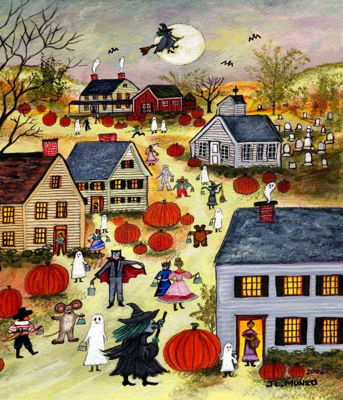 Halloween en ville puzzle en ligne