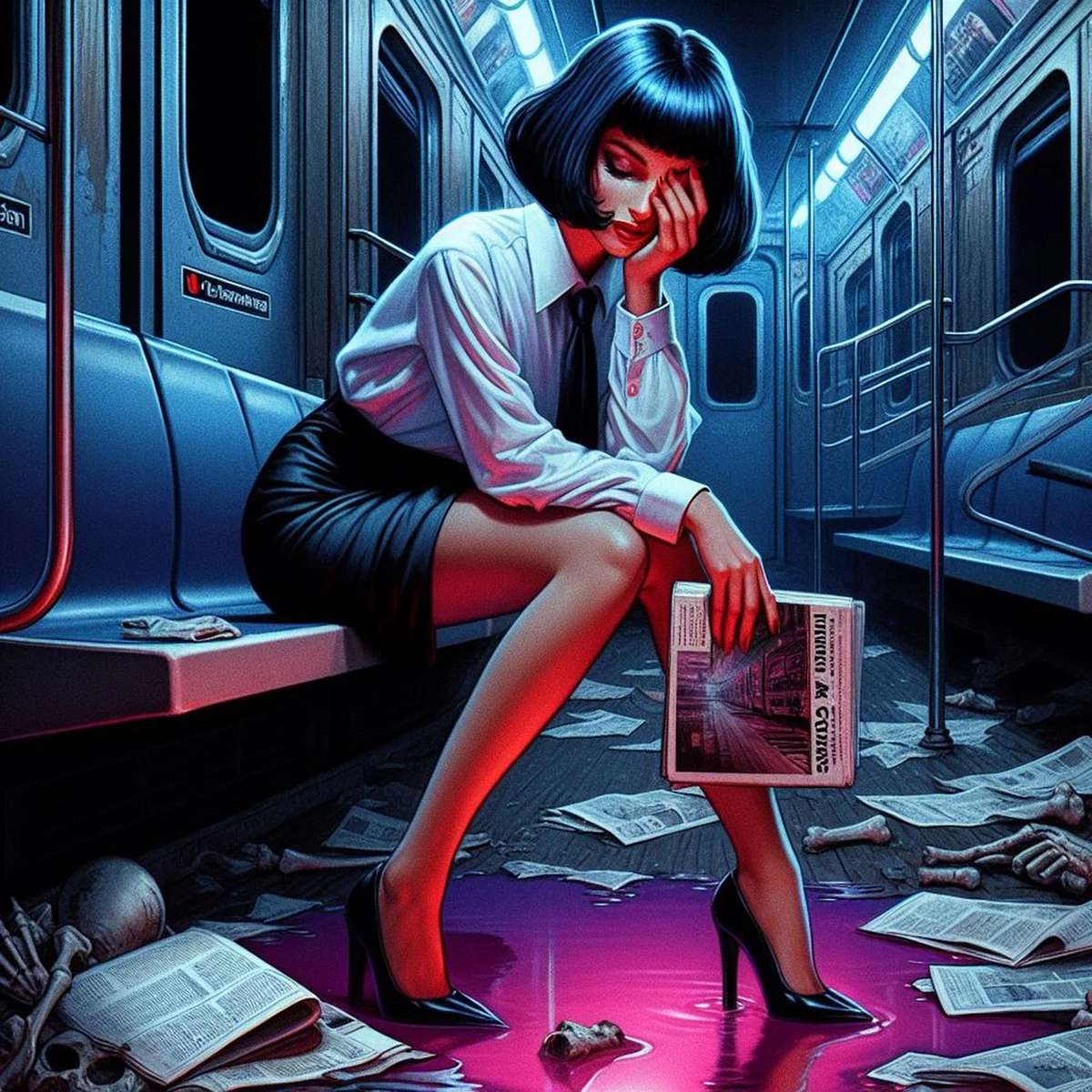 Woman in the subway online puzzle