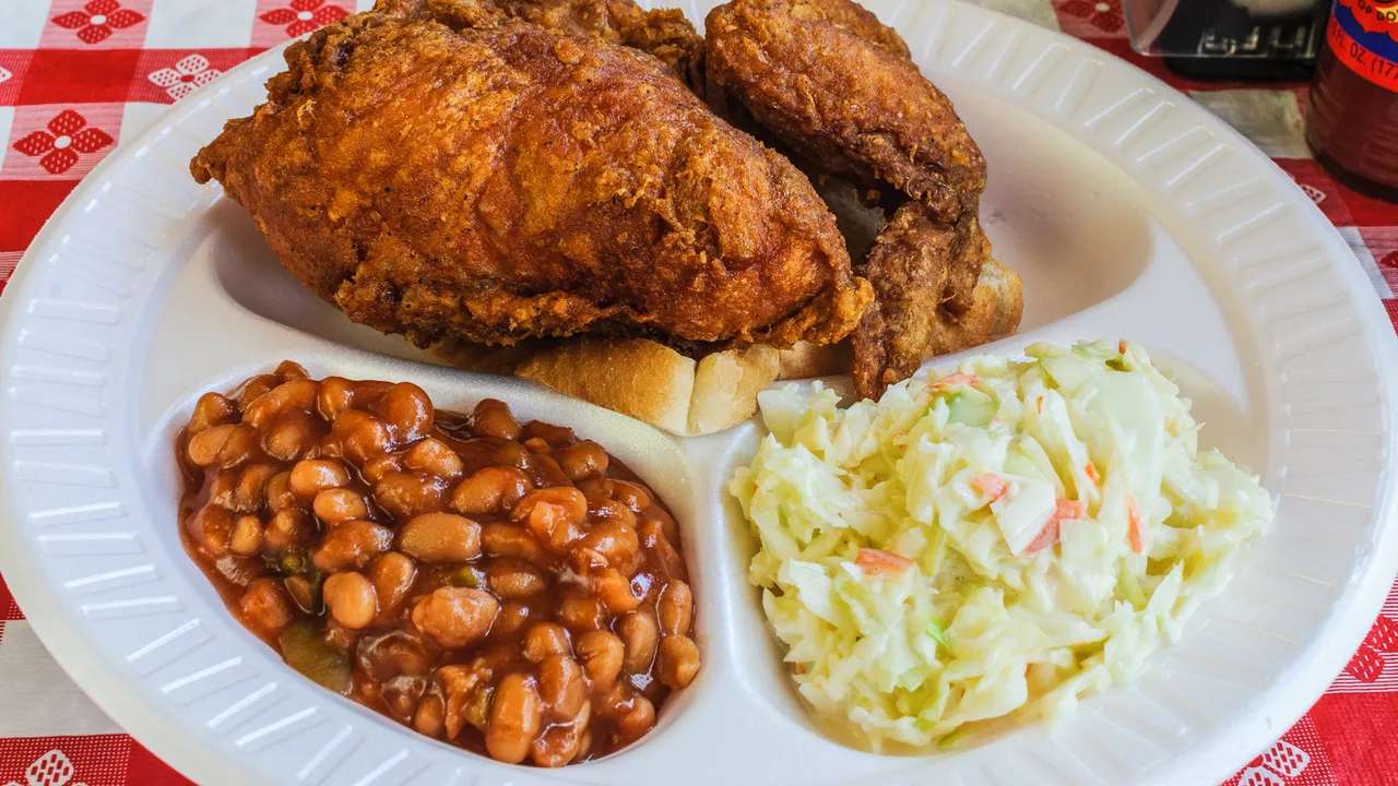 Plato de pollo frito rompecabezas en línea