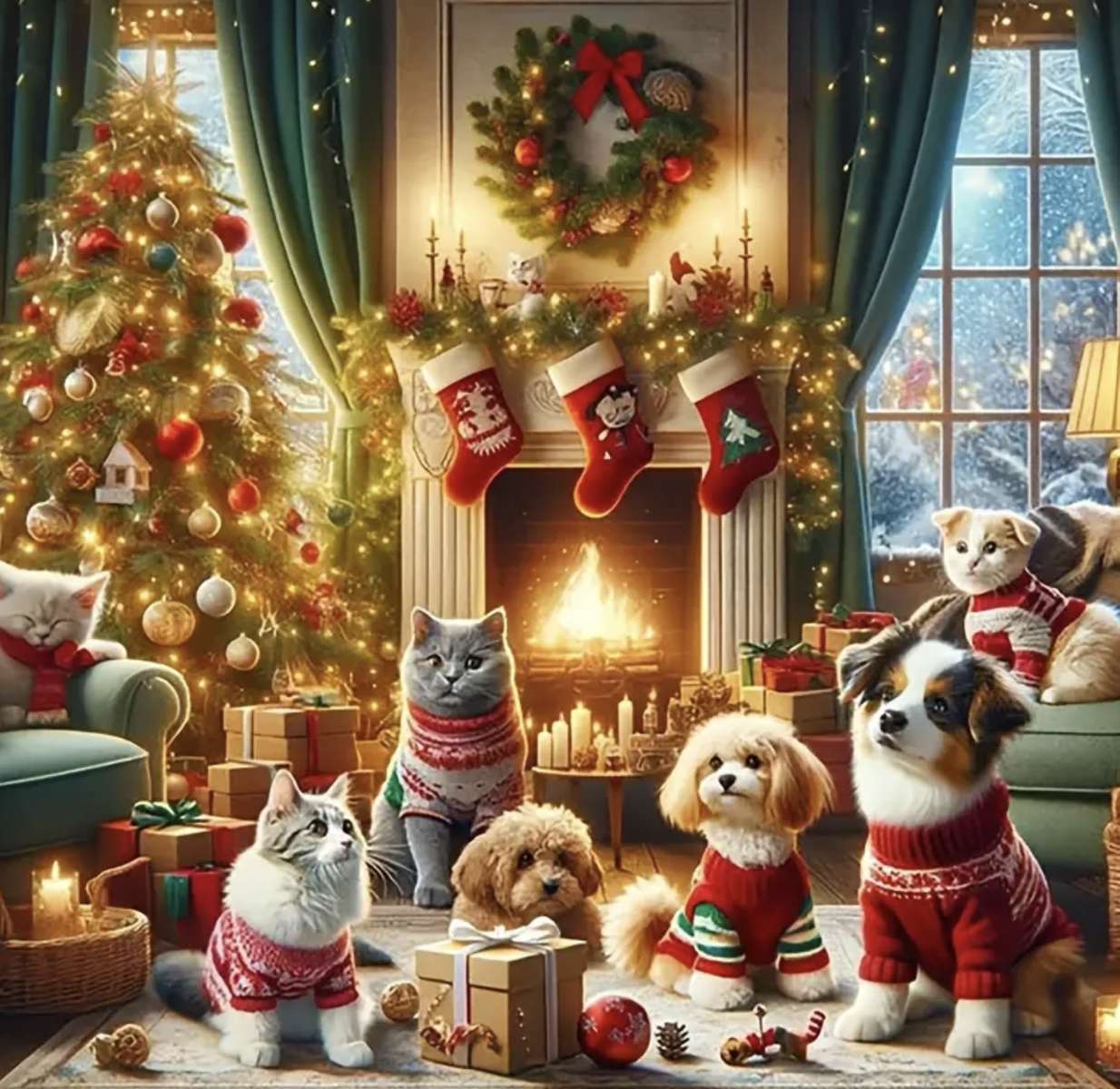 Merry Christmas my friends jigsaw puzzle online