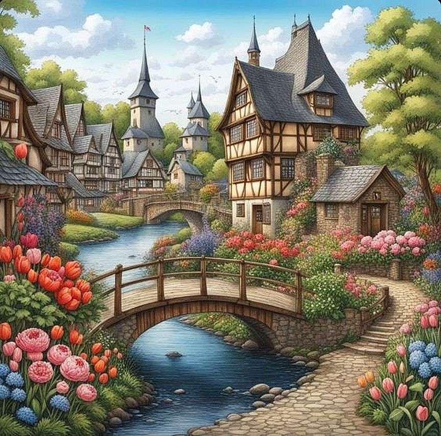 Oraș de poveste din Germania jigsaw puzzle online