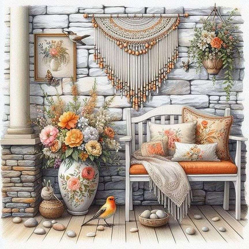 Orange porch jigsaw puzzle online