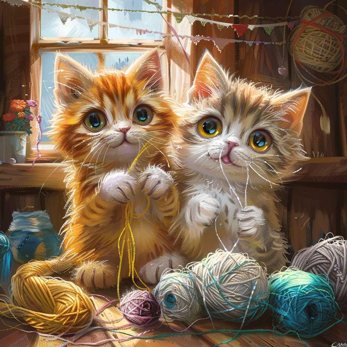 Cat, friend jigsaw puzzle online