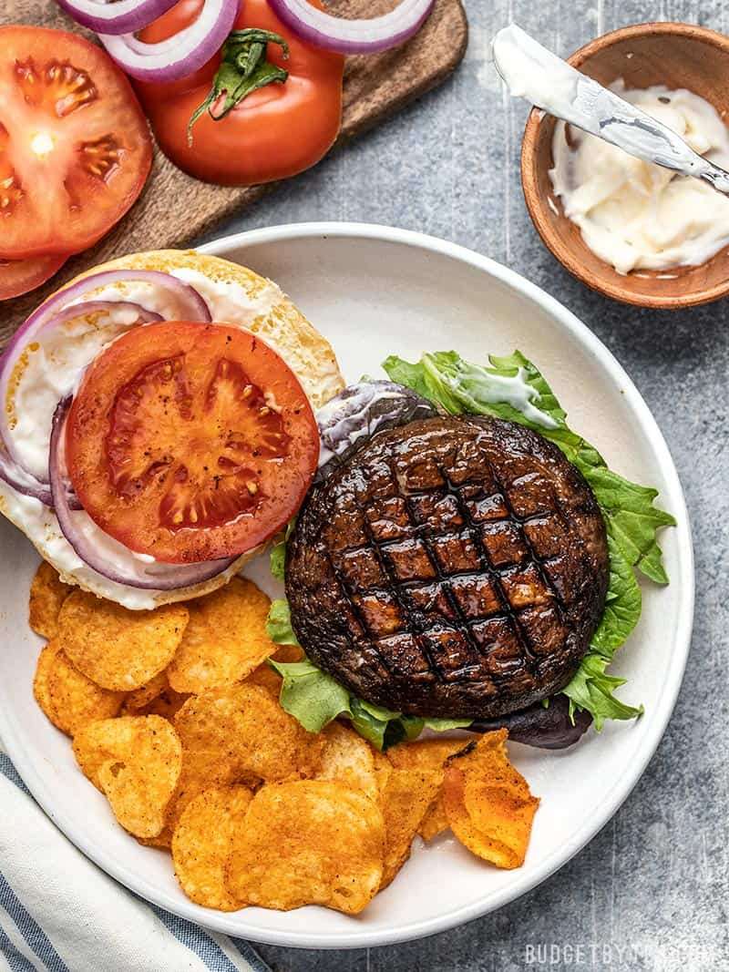 Houbový burger Portobello skládačky online