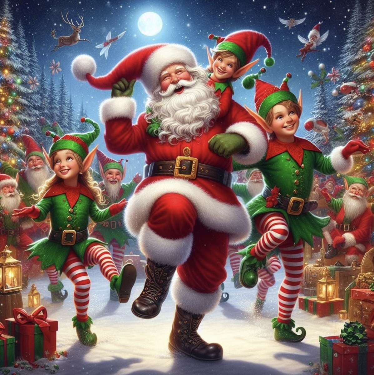 Babbo Natale è felice puzzle online