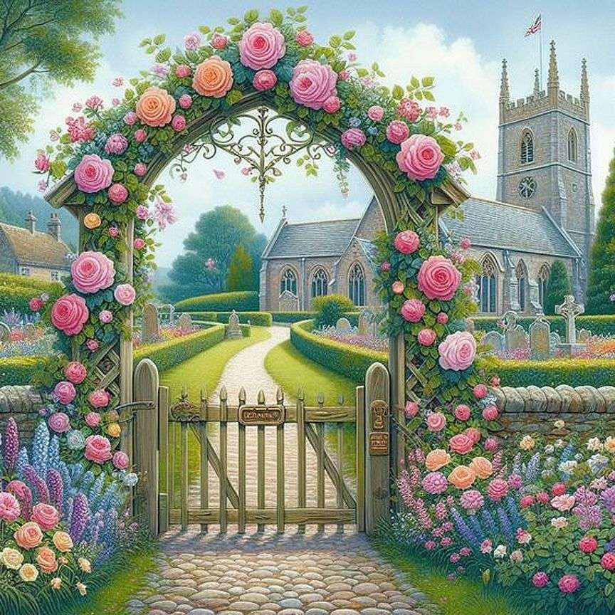 At the church gate jigsaw puzzle online