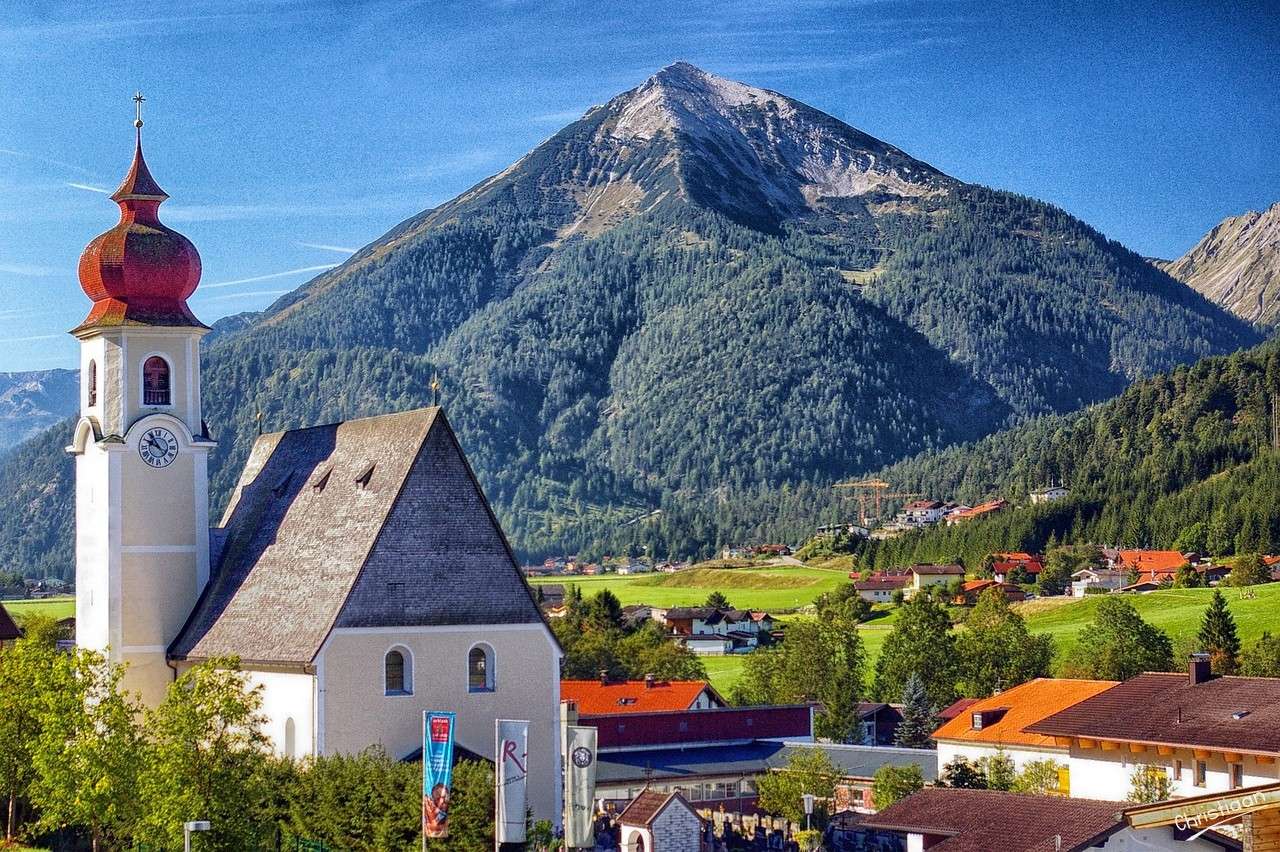 Austria, Sat de Munte, Clădiri. jigsaw puzzle online