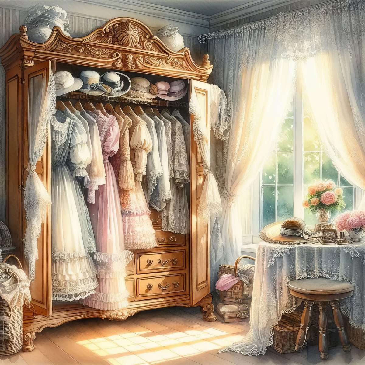 Victorian Wardrobe jigsaw puzzle online