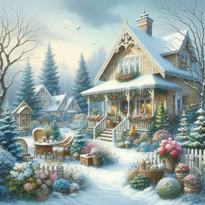 Flowers in the winter time jigsaw puzzle online