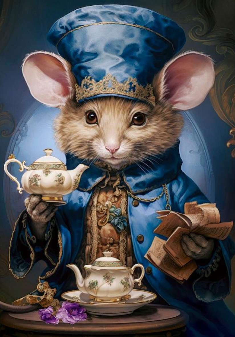 Having tea with the mouse jigsaw puzzle online