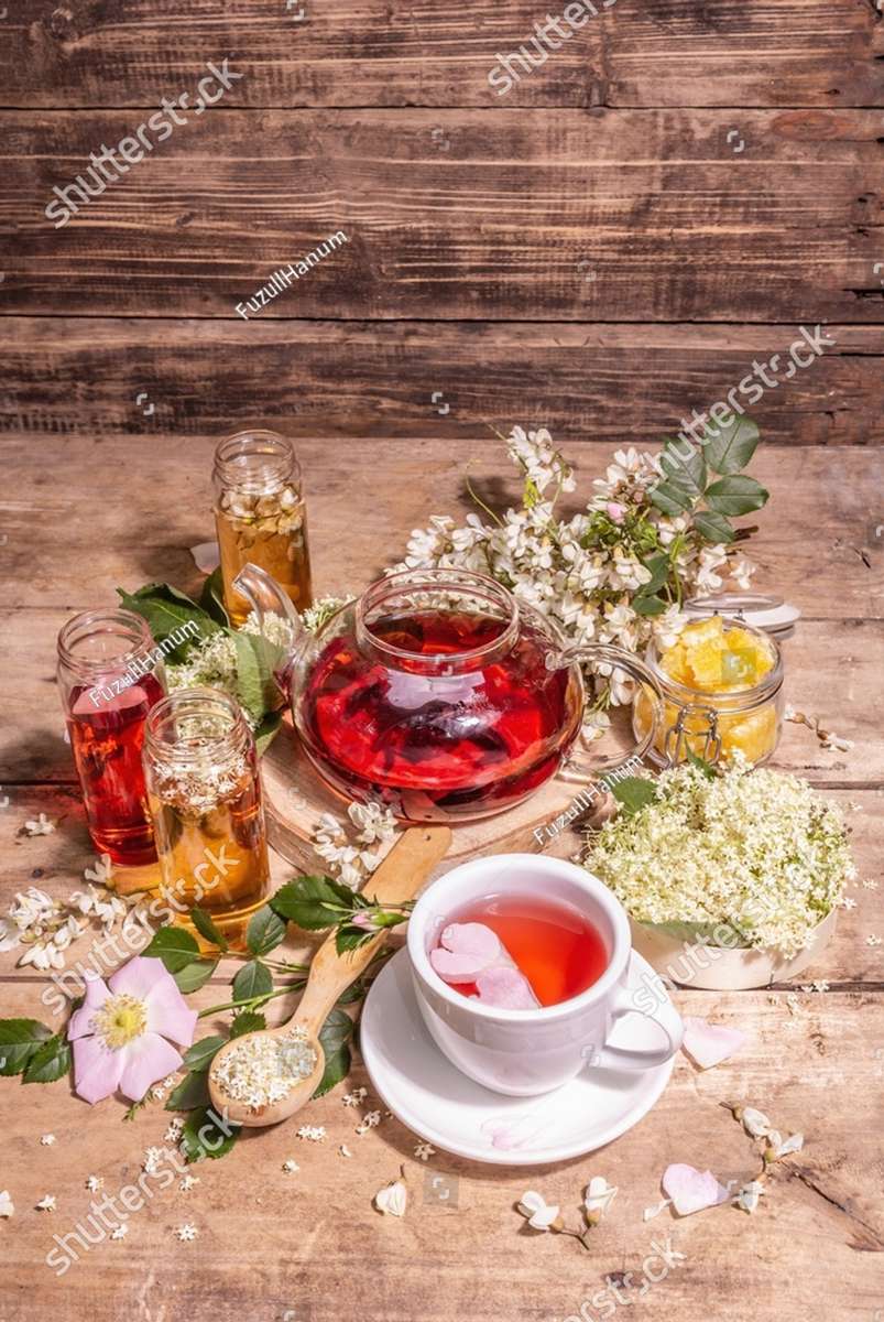 Té de rosas silvestres rompecabezas en línea