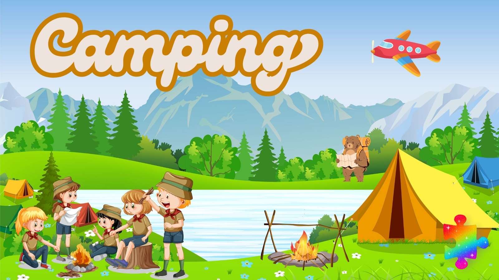 Puzzle Time: Camping Adventure skládačky online