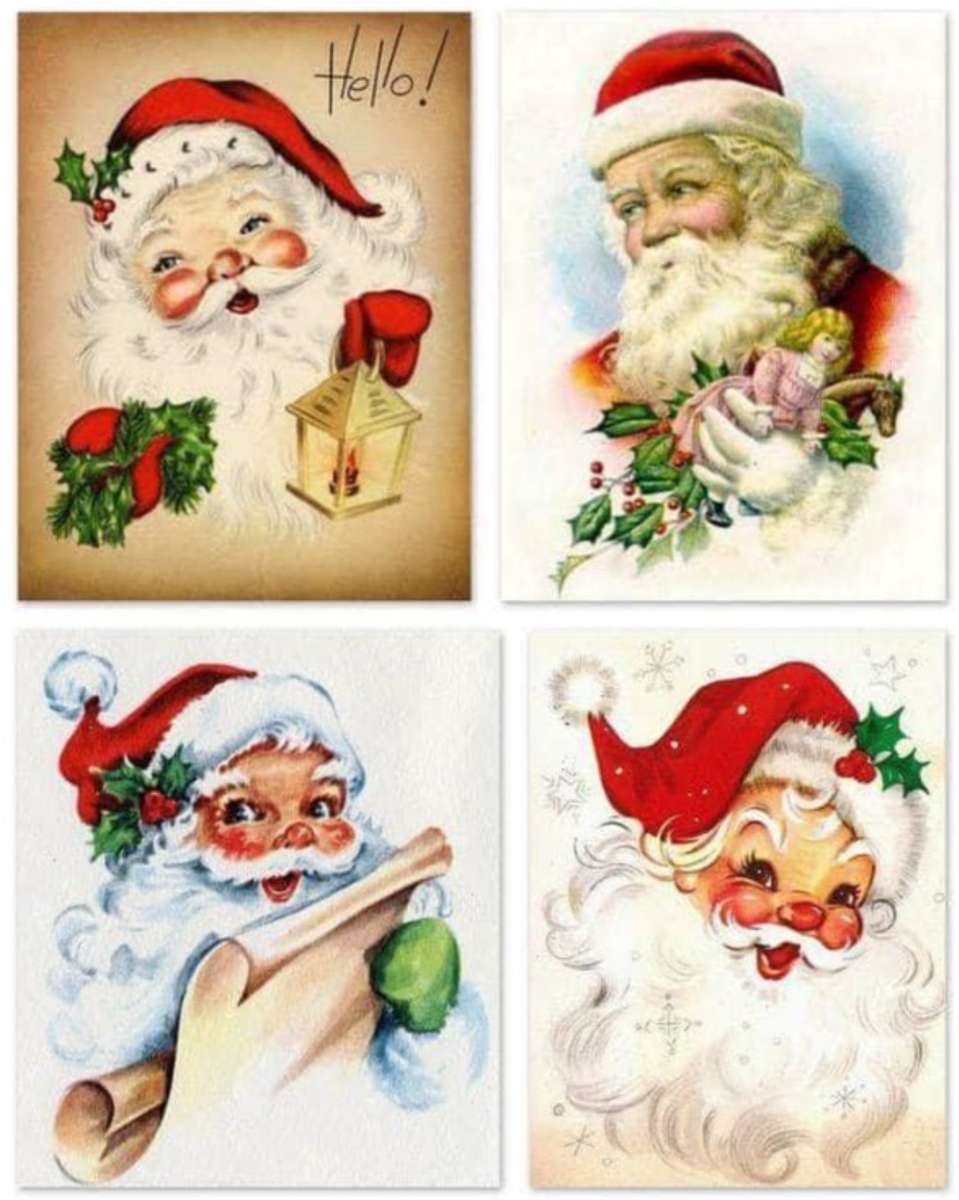 Four Vintage Santa’s from the Netherlands jigsaw puzzle online