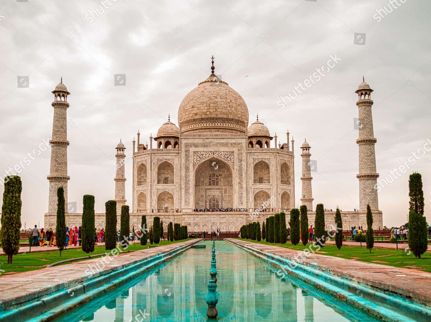 Templo Taj Mahal durante la puesta de sol rompecabezas en línea