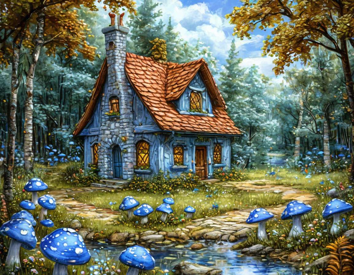 O cabină în pădure puzzle online