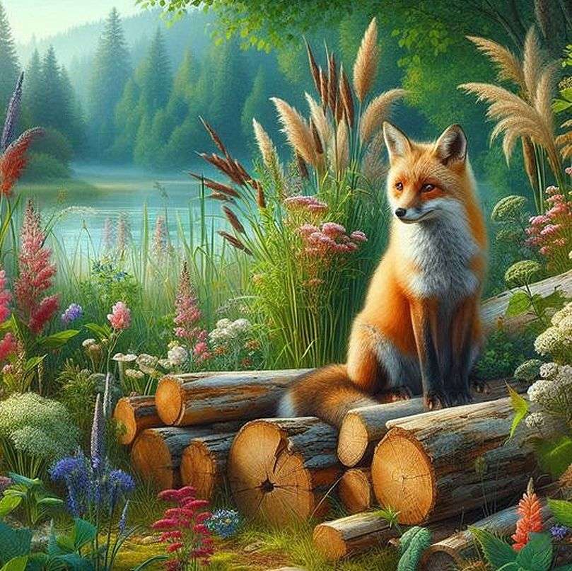 Renard dans la nature puzzle en ligne