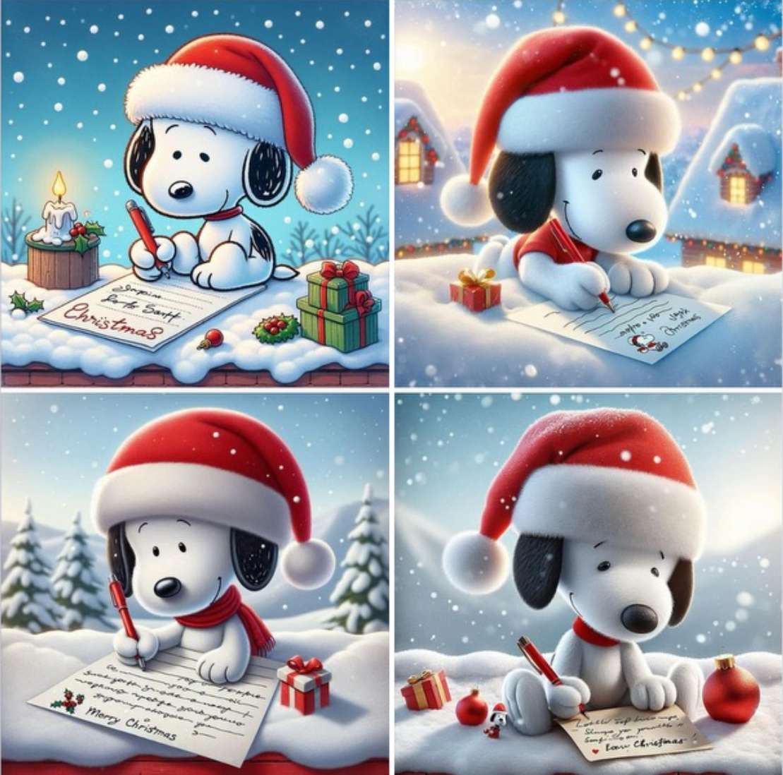 Snoopy levelet ír a Mikulásnak. online puzzle