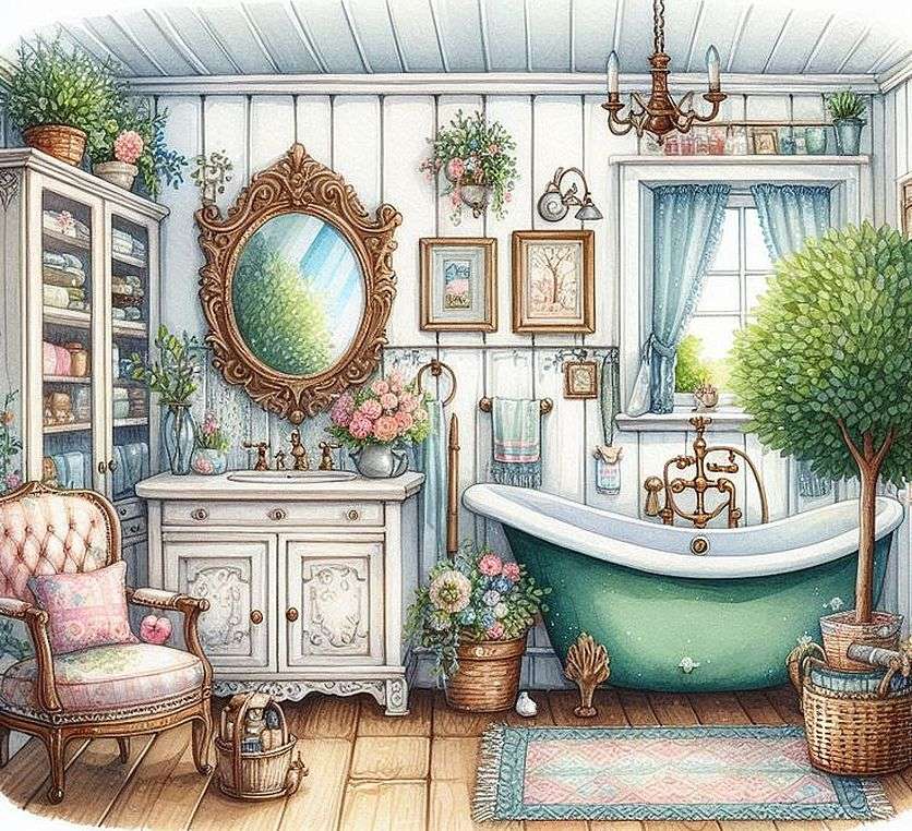 Shabby chic bathroom online puzzle