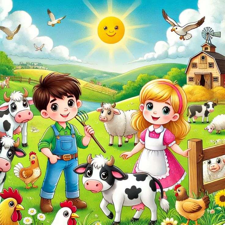 O plimbare la fermă jigsaw puzzle online