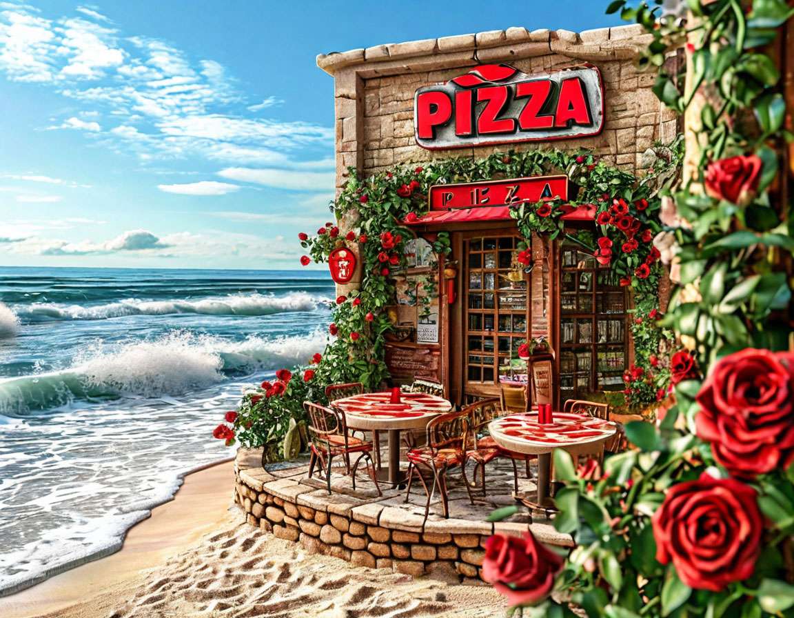 Pizzerie u oceánu online puzzle