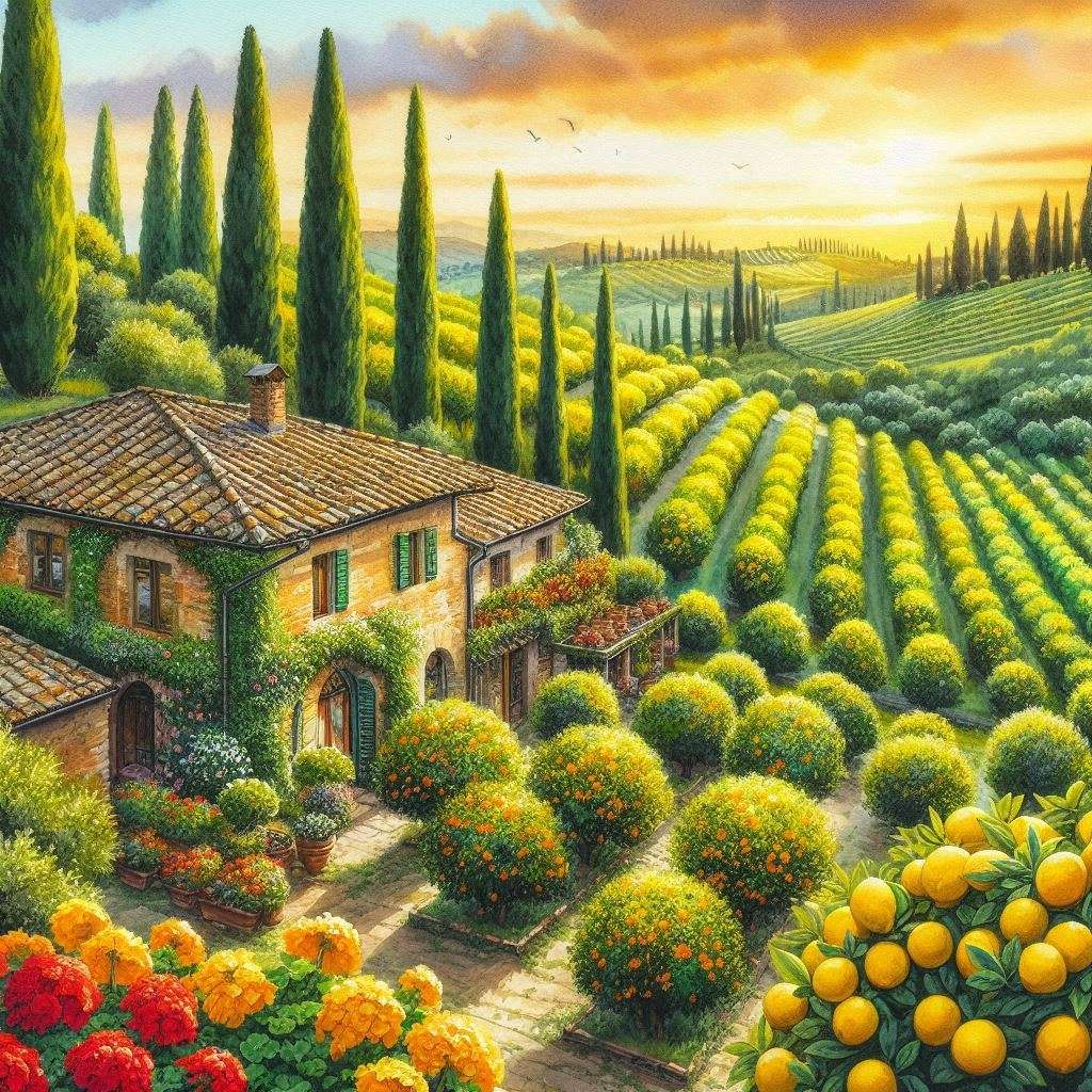 Una vista della campagna toscana puzzle online