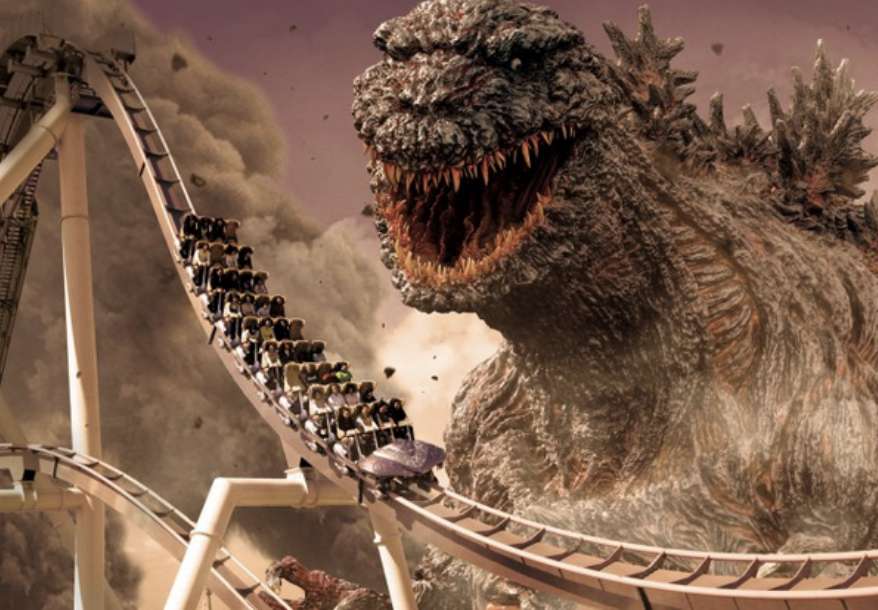 Godzilla Achterbahn Online-Puzzle