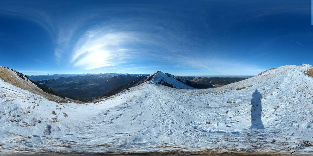 Зима, Панорама, Планини. онлайн пъзел