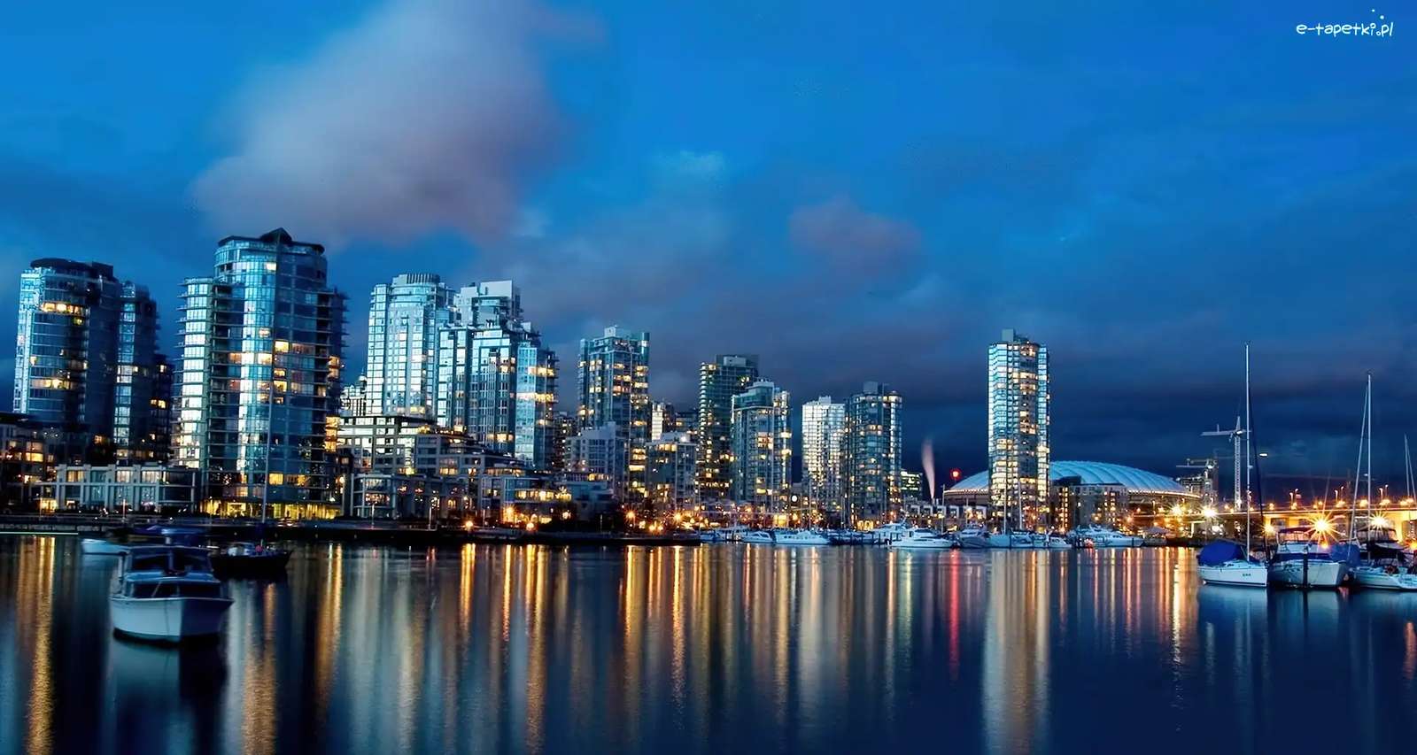 Vancouver At Night Canada jigsaw puzzle online