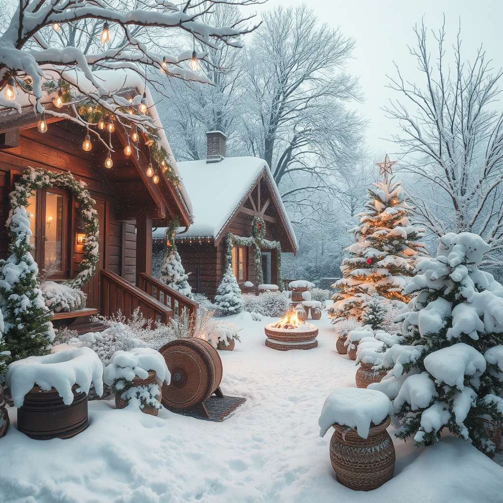 Christmas Cottages in Winter jigsaw puzzle online