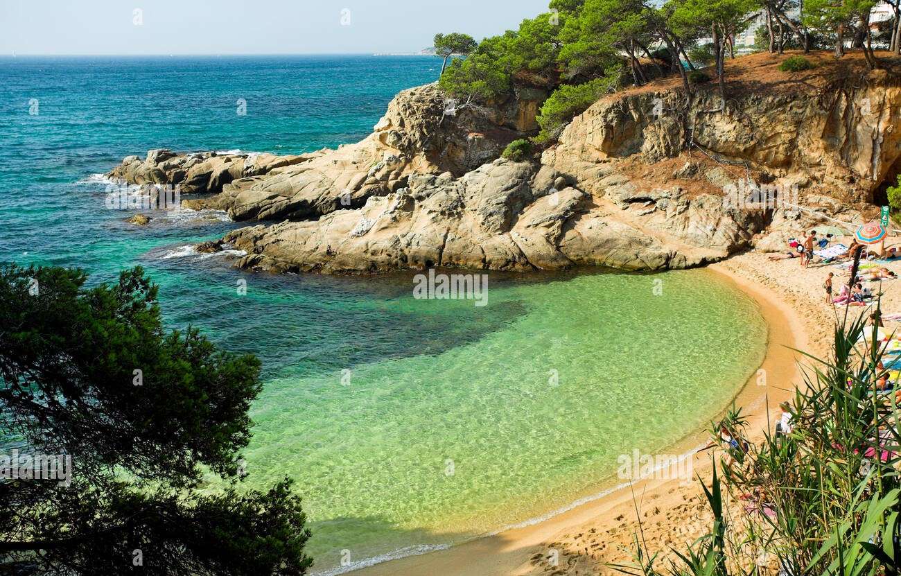 Strand Costa Brava Spanien pussel på nätet